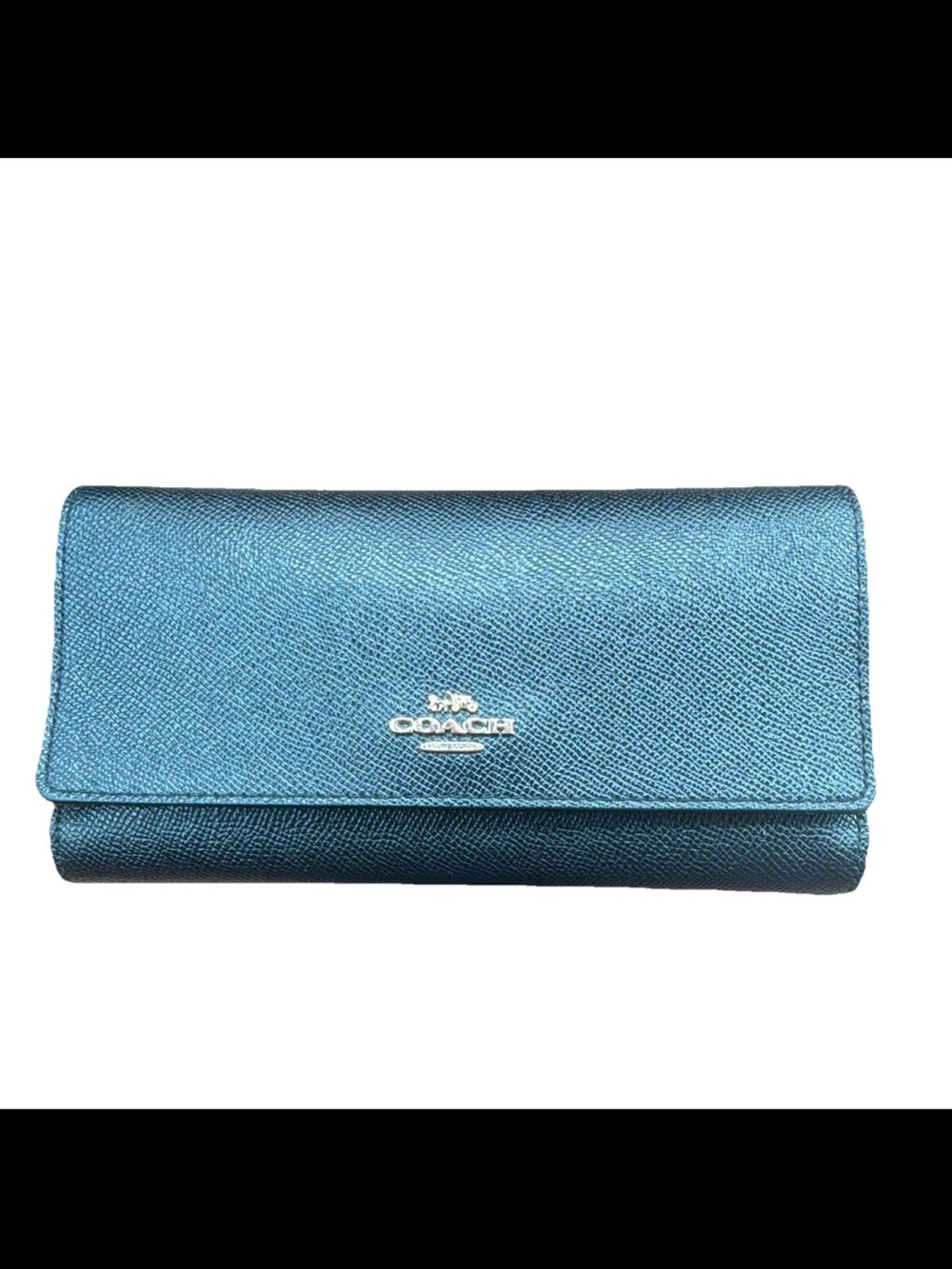 Coach Black Leather Fold Wallet